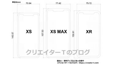 Iphone Xs Xsmax Xr 原寸大を印刷 サイズ比較