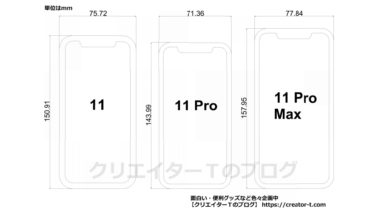 Iphone11 11pro 11promax 原寸大を印刷 比較