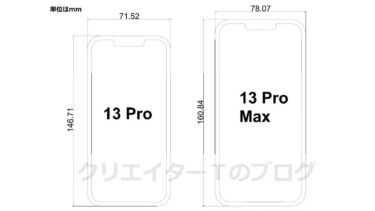 Iphone13 Pro 13 Pro Max 原寸大を印刷 比較